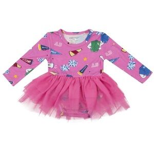 Angel Dear Viscose Bamboo L/S Tutu Bodysuit 6-12M NWT